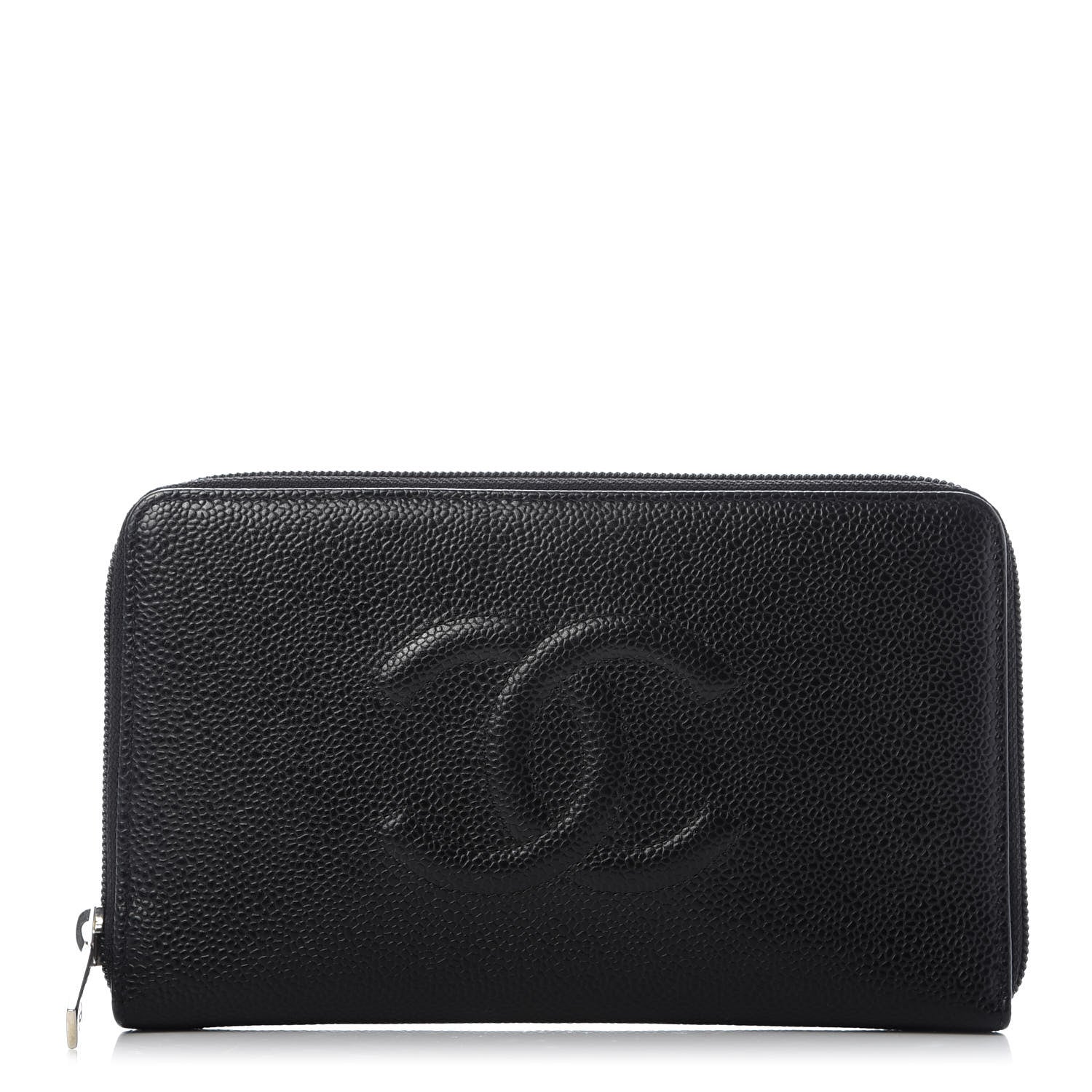 Chanel Caviar Large Timeless CC Zip Around Organizer Wallet Black 1 of 11
