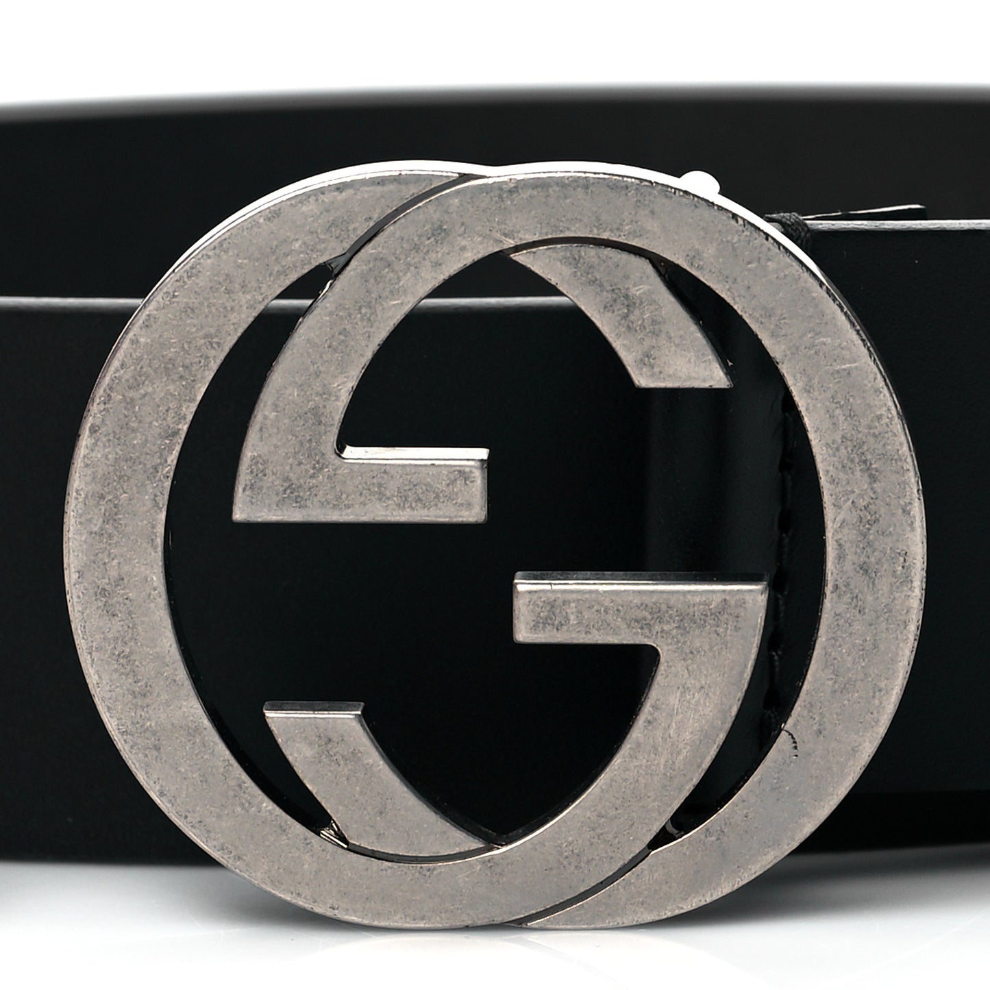 Selleria Calfskin Mens Interlocking G 37mm Belt 85 34 Black