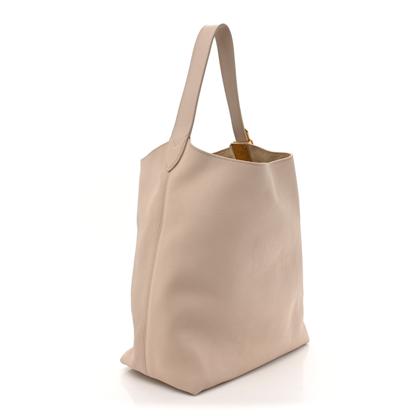 Grained Calfskin Low Key Hobo MM Limestone