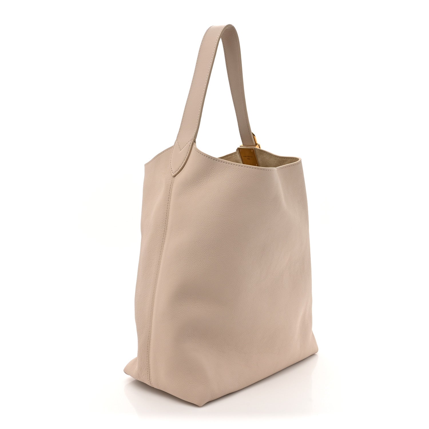 Louis Vuitton Grained Calfskin Low Key Hobo MM Limestone 4 of 12