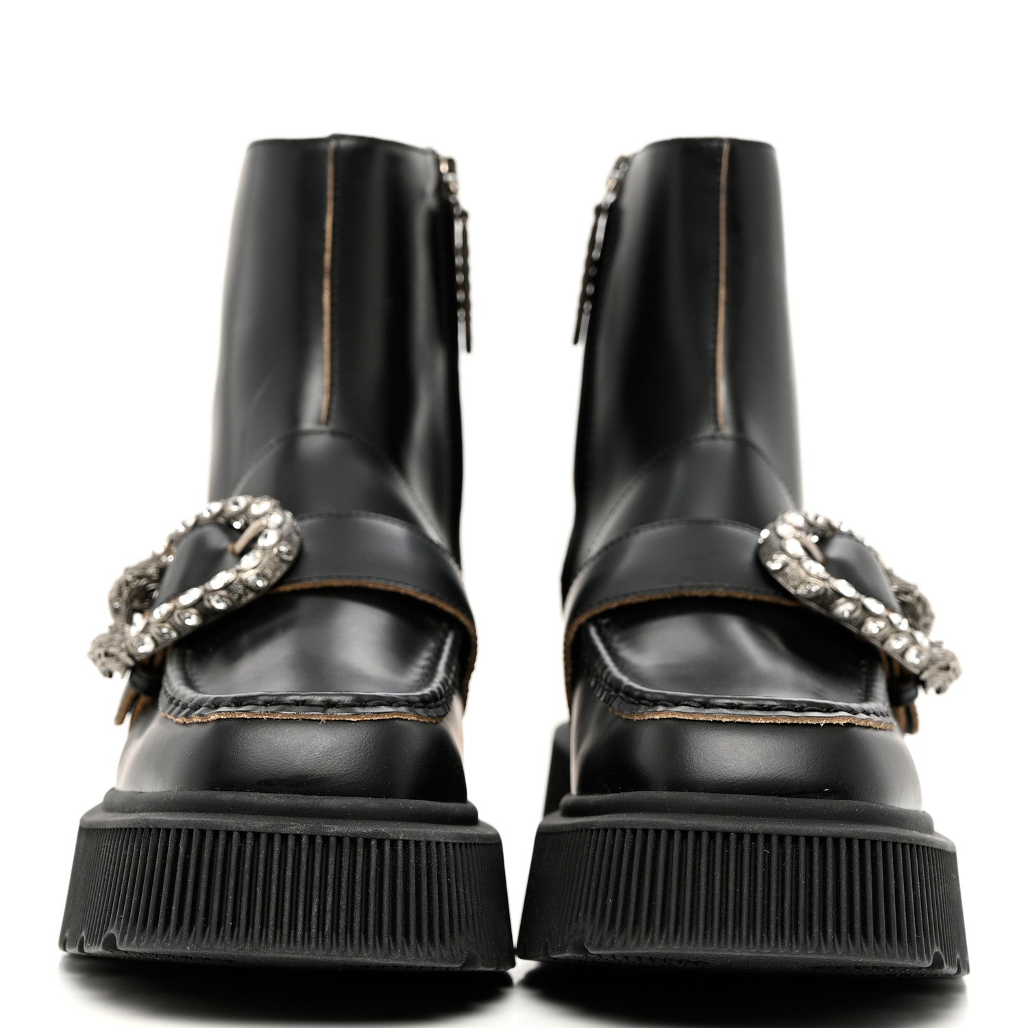 Gucci Cordovan Lux Dionysus Hunder Boots 37.5 Black 2 of 11