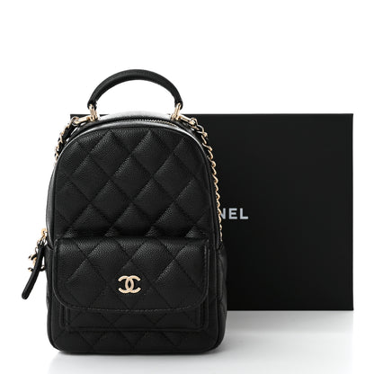 Chanel Caviar Quilted CC Mini Classic Backpack Black 11 of 11