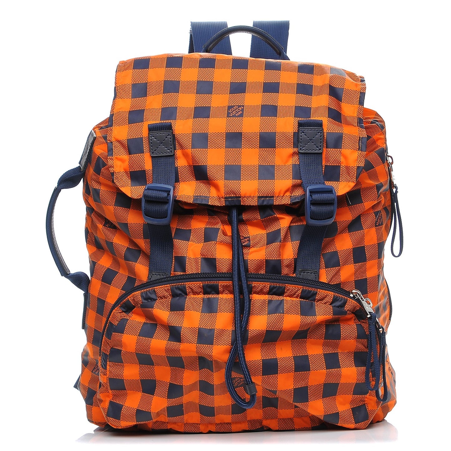 Nylon Damier Masai Adventure Practical Backpack Orange