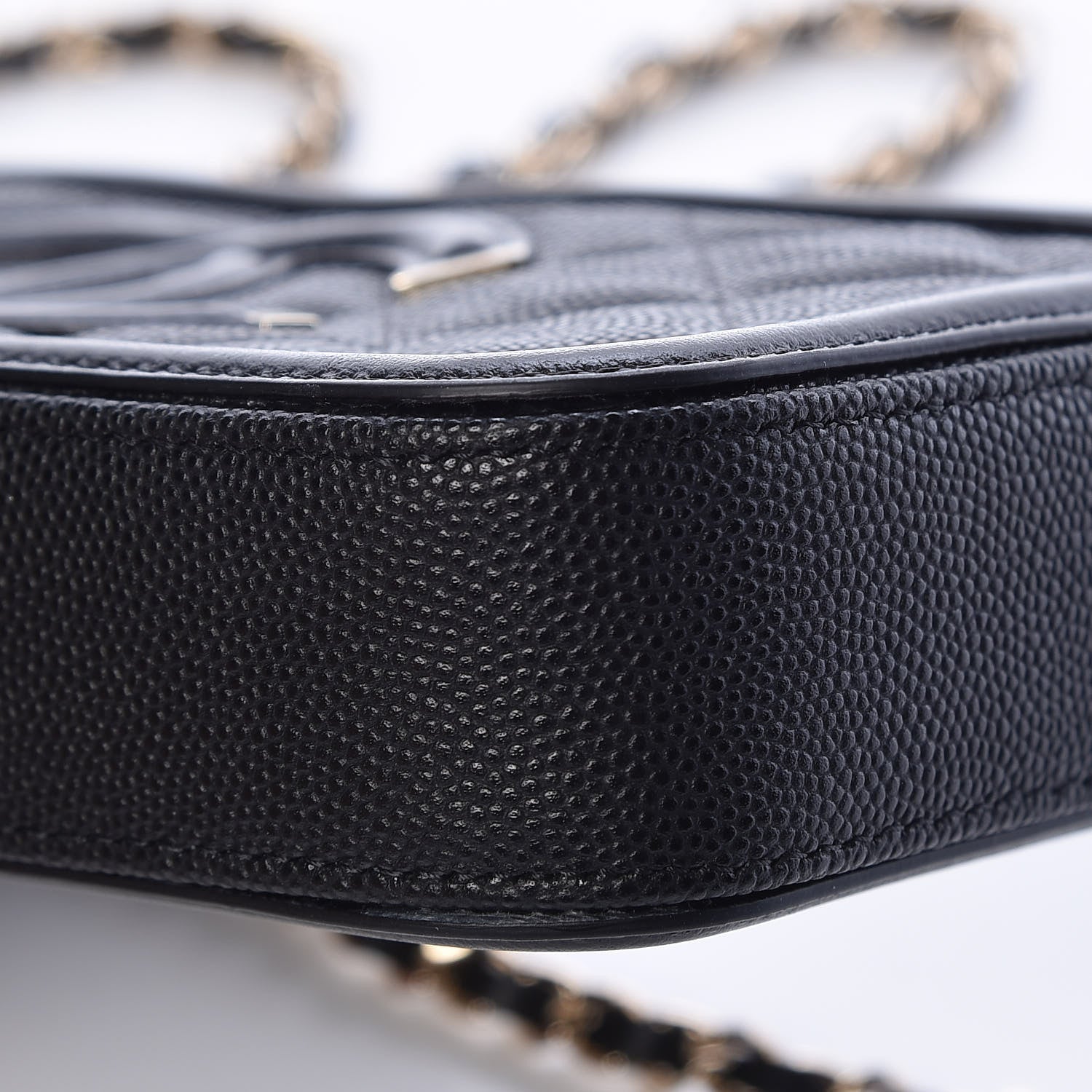 Chanel Caviar Quilted CC Filigree Clutch With Chain Black 13 of 14