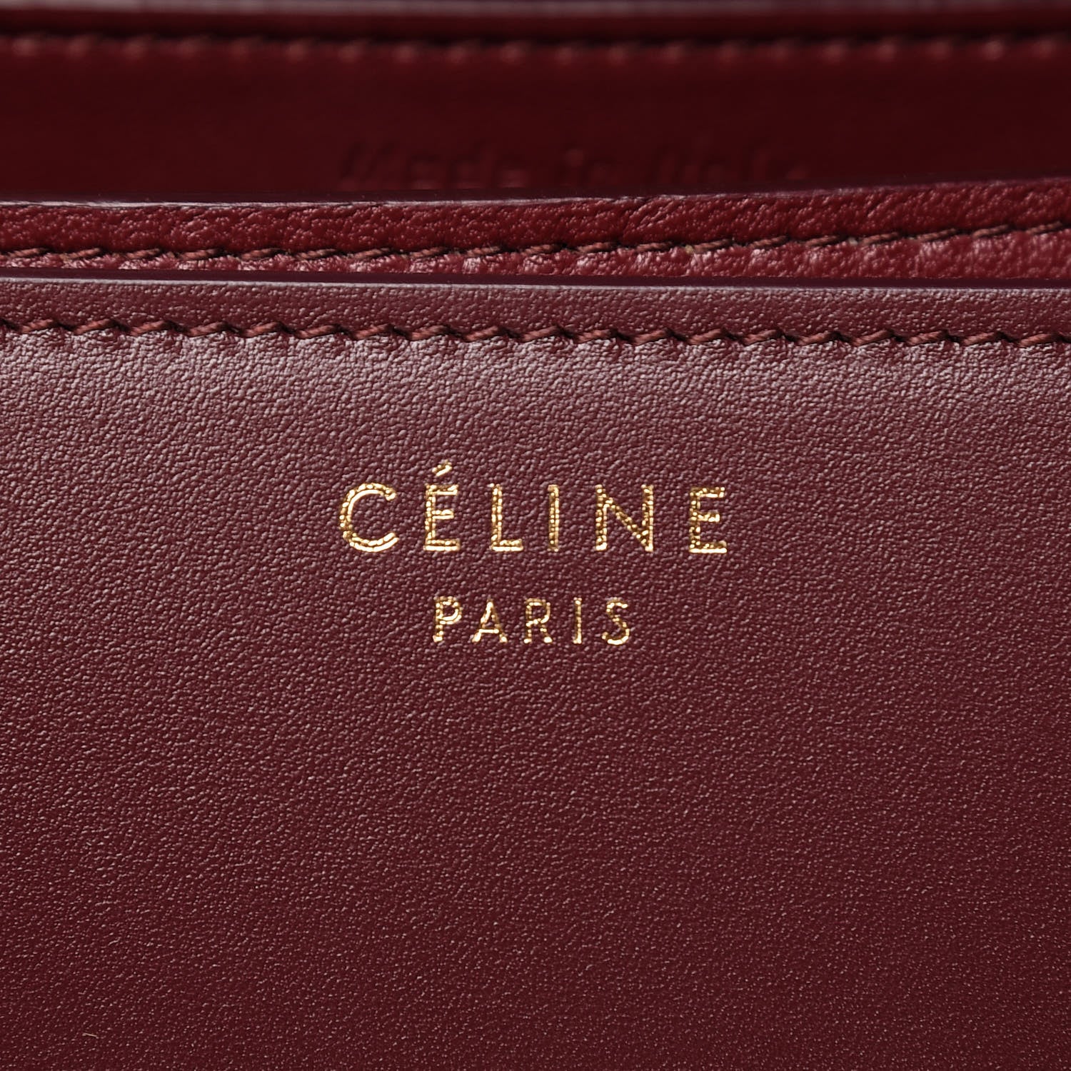 Celine Box Calfskin Medium Classic Box Flap Bag Burgundy 6 of 11