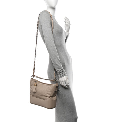 Chanel Aged Calfskin Quilted Medium Gabrielle Hobo Beige 2 of 14