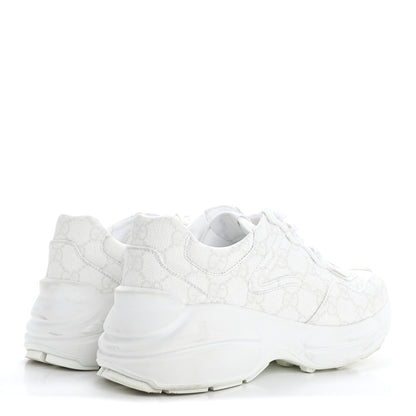 Gucci GG Supreme Monogram Womens Rhyton Sneakers 37 White 5 of 16