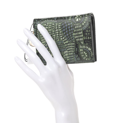 Christian Dior Printed Calfskin Animals Medium Wallet Green Multicolor 2 of 8