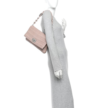 Miu Miu Nappa Matelasse Crystal Flap Clutch Cammeo 2 of 11