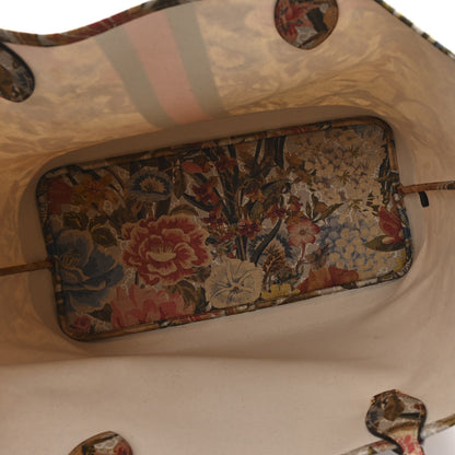 Gucci GG Supreme Monogram Water Flora Web Large Ophidia Tote Beige White Multicolor 6 of 12