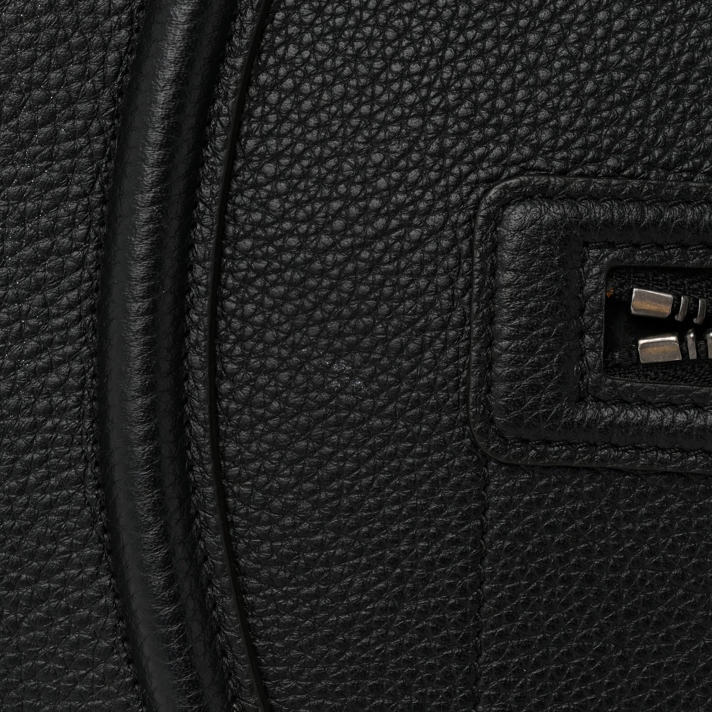 Drummed Calfskin Mini Luggage Black