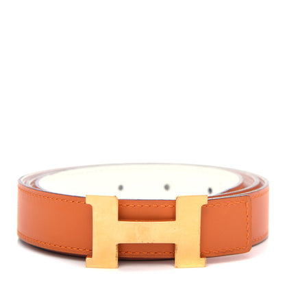 Hermes Box Epsom 24mm Mini Constance Belt 85 Orange White 1 of 5