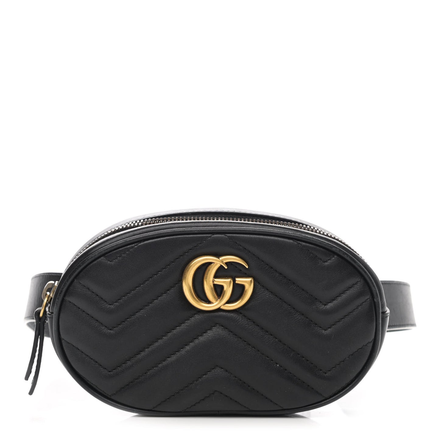 Calfskin Matelasse GG Marmont Belt Bag 85 34 Black