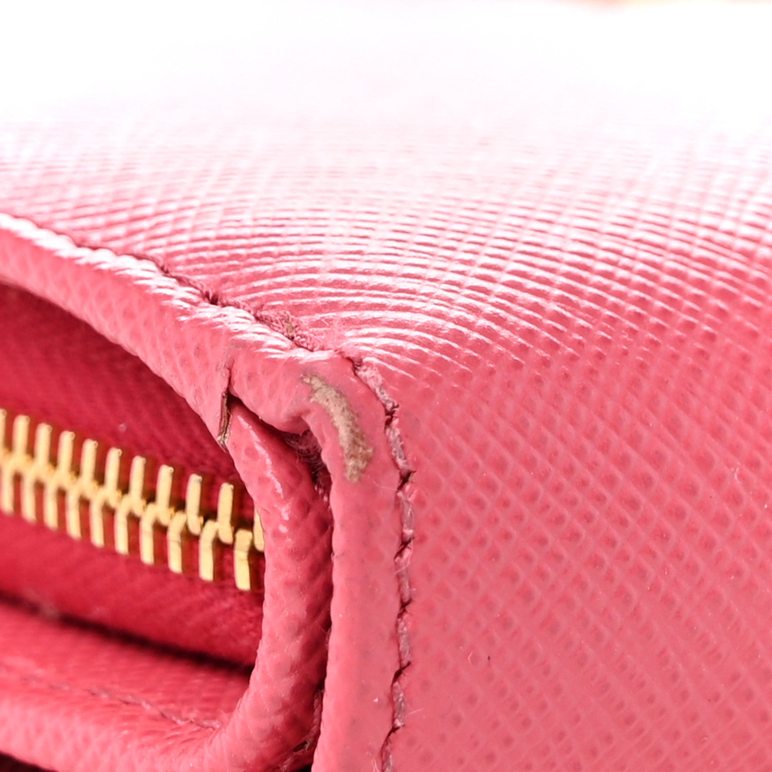 Prada Saffiano Metal Compact Wallet Peonia Begonia 1667644