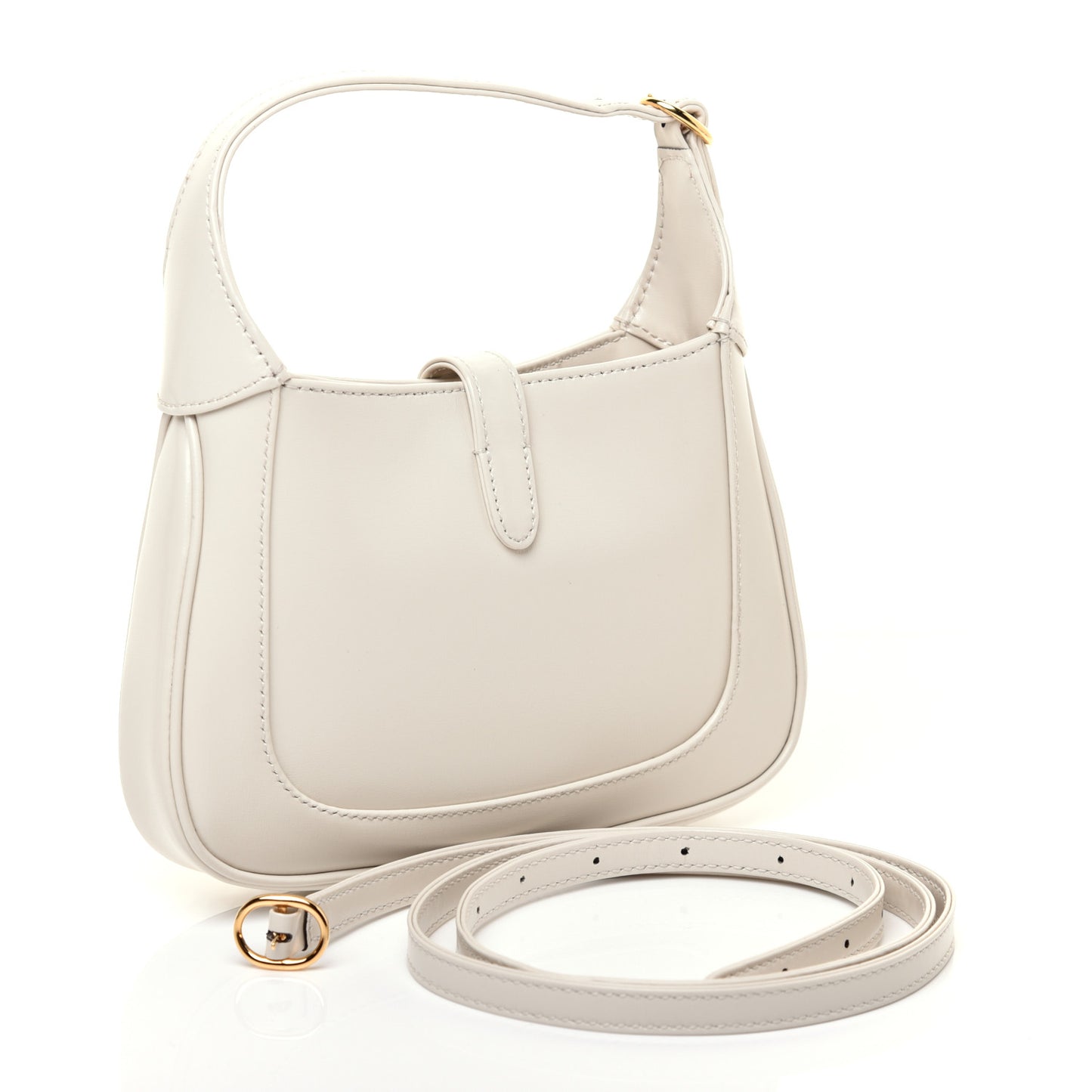 Boarded Dyana Lux Calfskin Mini Jackie 1961 Hobo Mystic White