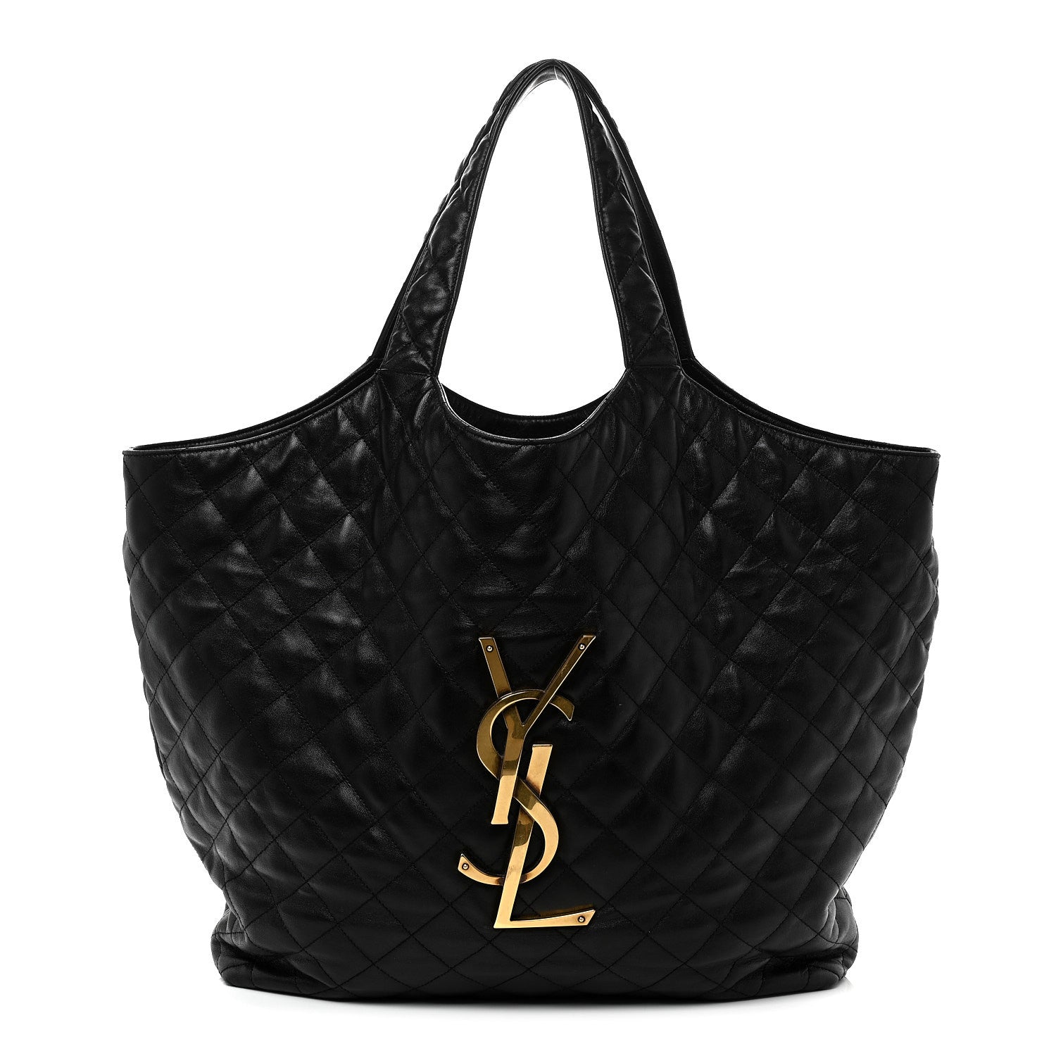 Saint Laurent Lambskin Quilted Maxi Icare Shopping Tote Black 1 of 11