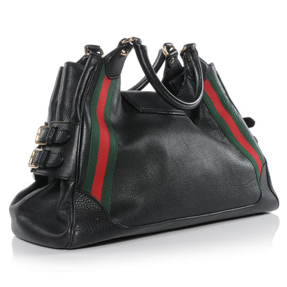 Gucci Leather Medium Web Heritage Shoulder Bag Black 3 of 7