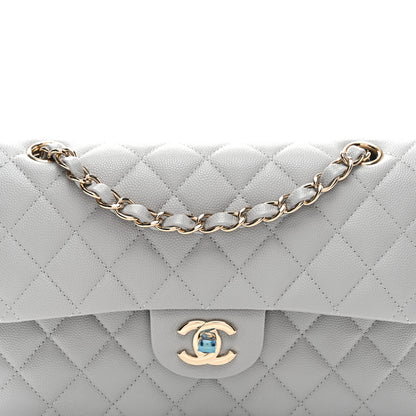 Chanel Caviar Quilted Small Double Flap Grey 7 of 9