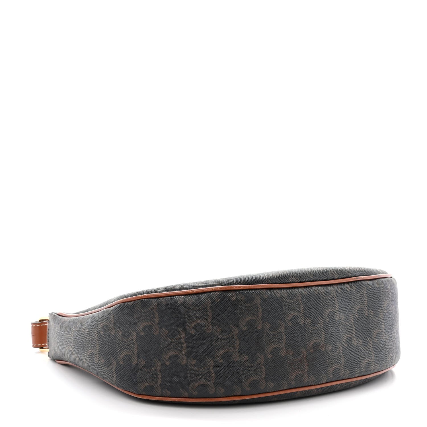 Celine Triomphe Canvas Calfskin Ava Shoulder Bag Tan 4 of 14