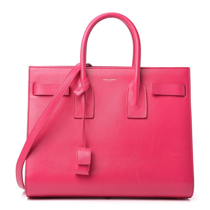 Saint Laurent Calfskin Small Sac De Jour Lipstick Fuchsia 1 of 10