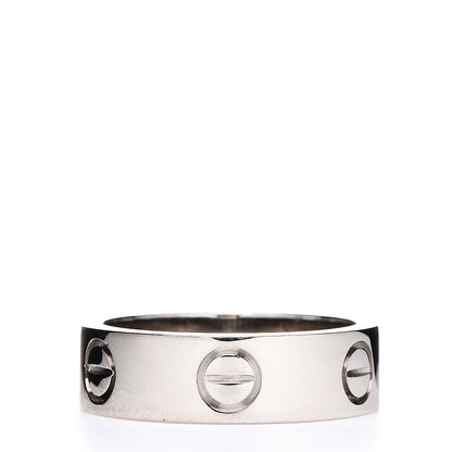 Cartier 18K White Gold 5.5mm LOVE Ring 51 5.75 3 of 5