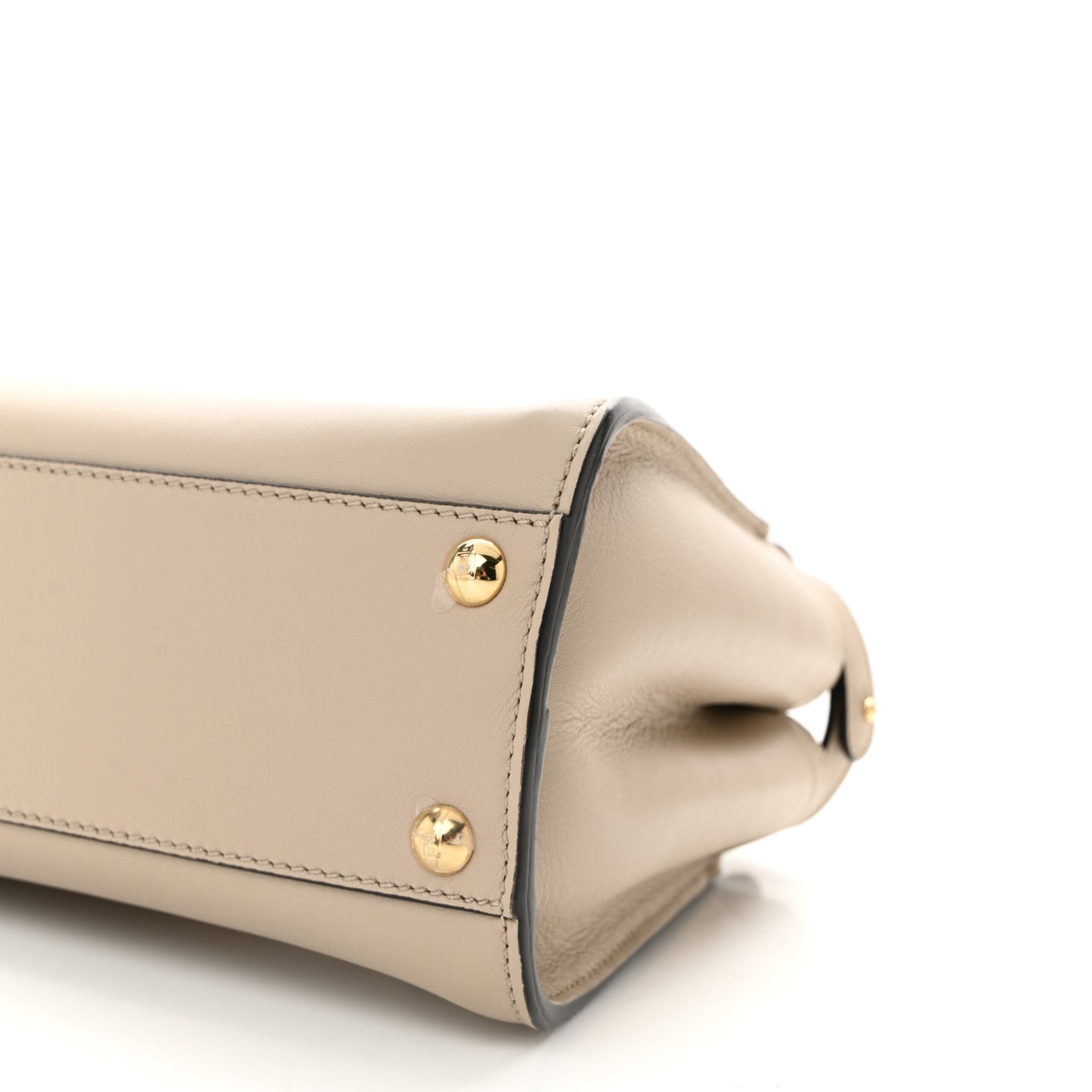 Vitello Seta Canvas FF Embroidered Mini Peekaboo Iconic Satchel Nuvola