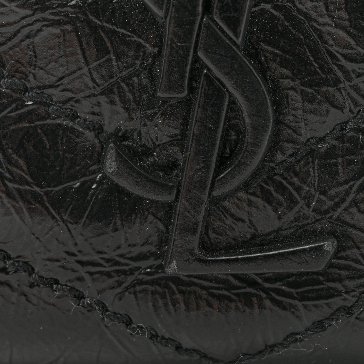 Saint Laurent Crinkled Calfskin Matelasse Monogram Niki Card Holder Black 8 of 9