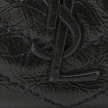 Saint Laurent Crinkled Calfskin Matelasse Monogram Niki Card Holder Black 8 of 9
