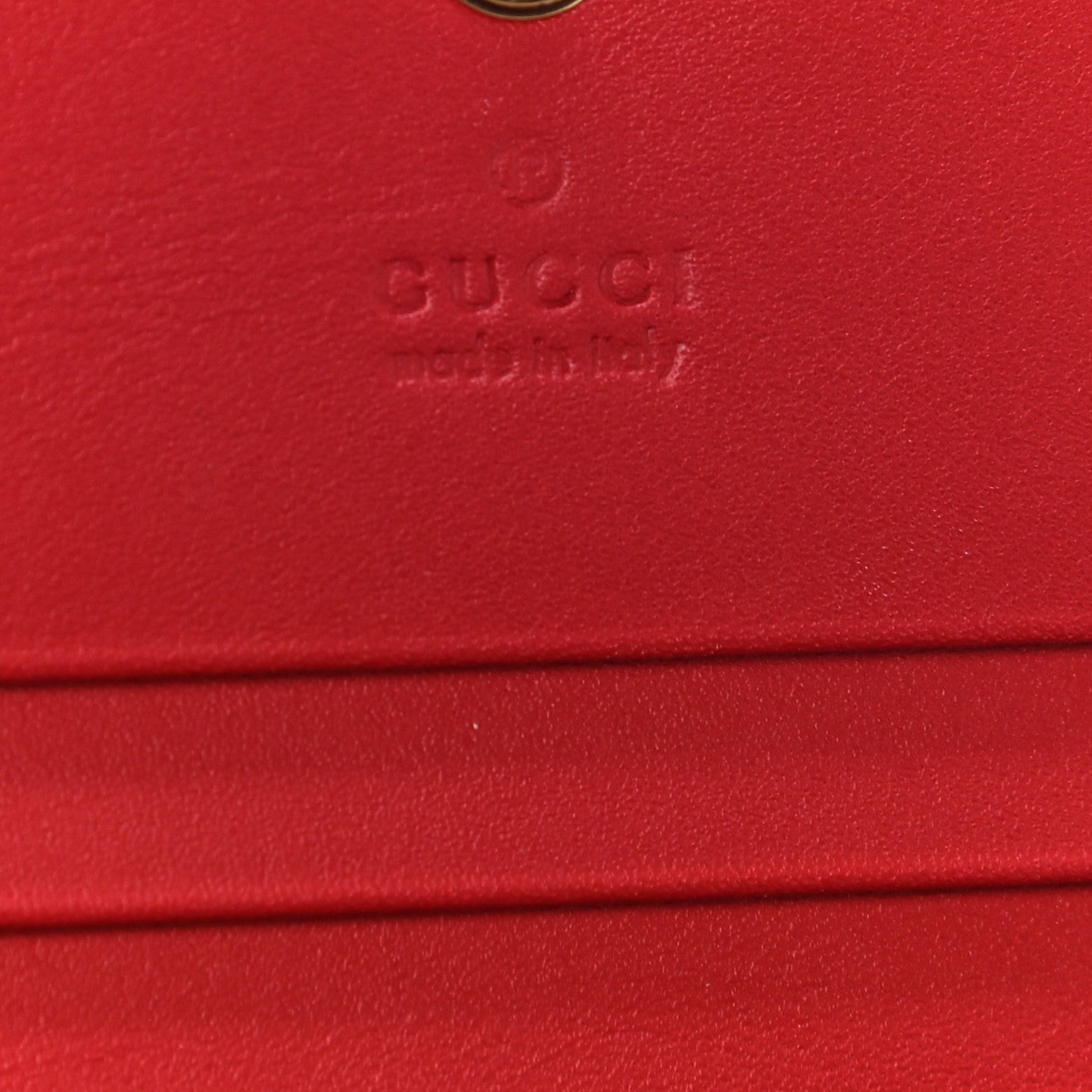 Gucci GG Supreme Monogram Cherry Embellished Card Case Wallet Hibiscus Red 6 of 9