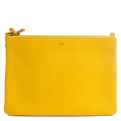 Celine Lambskin Small Trio Crossbody Bag Sun Yellow 1 of 8