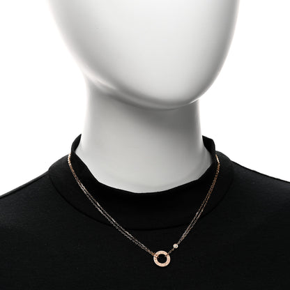 Cartier 18K Pink Gold 2 Diamond LOVE Necklace 2 of 5