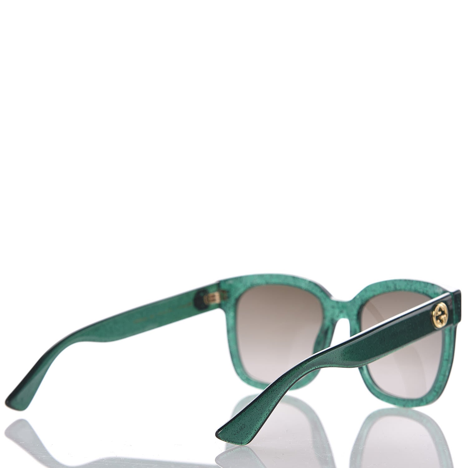 Gucci Acetate Square GG0034S Sunglasses Green 4 of 7