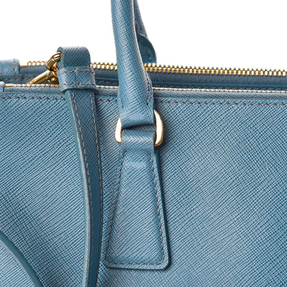 Prada Saffiano Galleria Small Double Zip Tote Turchese 17 of 17