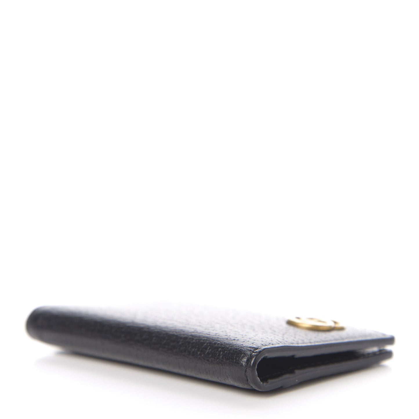 Calfskin Boar Effect GG Marmont Card Case Black