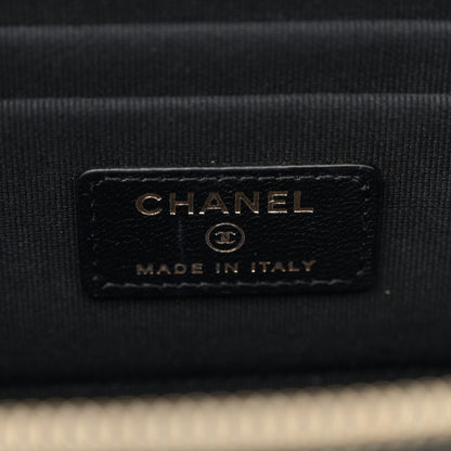 Chanel Lambskin Quilted Small Top Handle Vanity Case With Chain Black 6 of 14