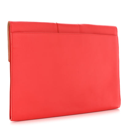 Delvaux Taurillon Crispe Presse A5 Pouch Red 3 of 12