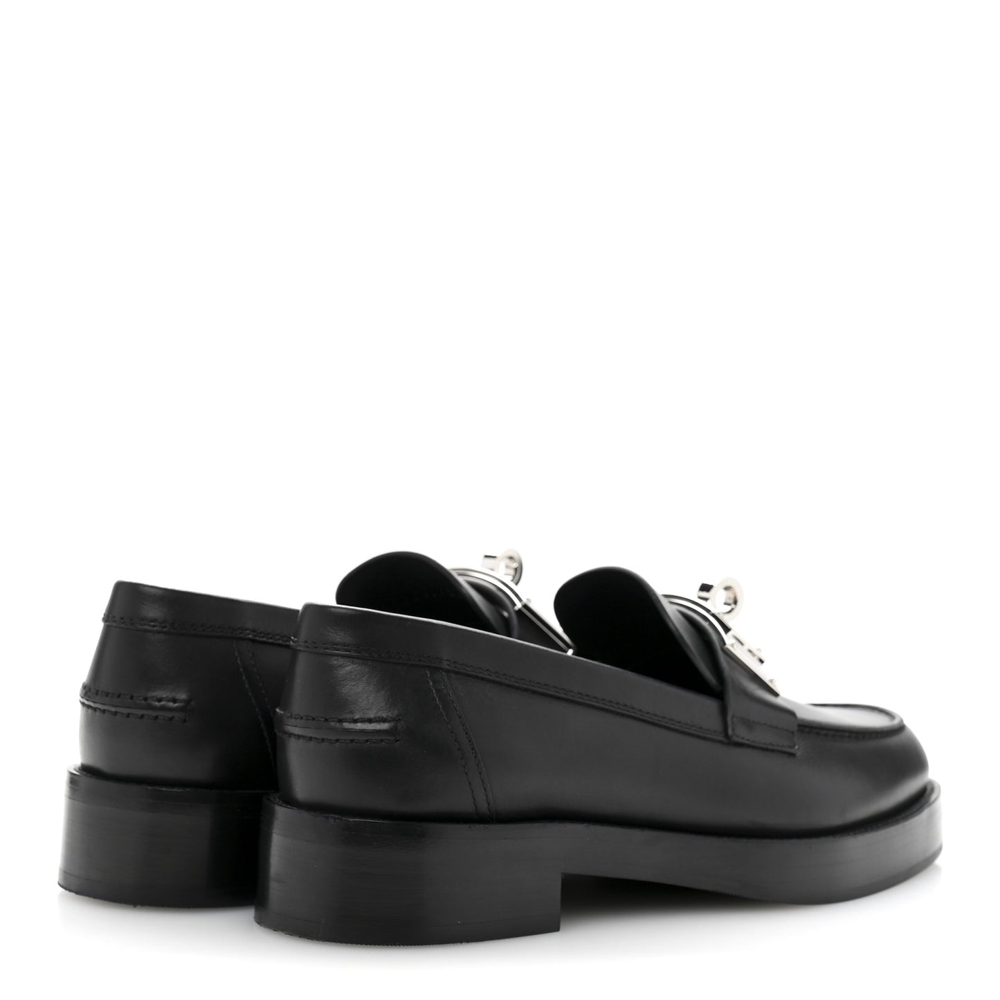 Calfskin Womens Hot Loafer 38 Black