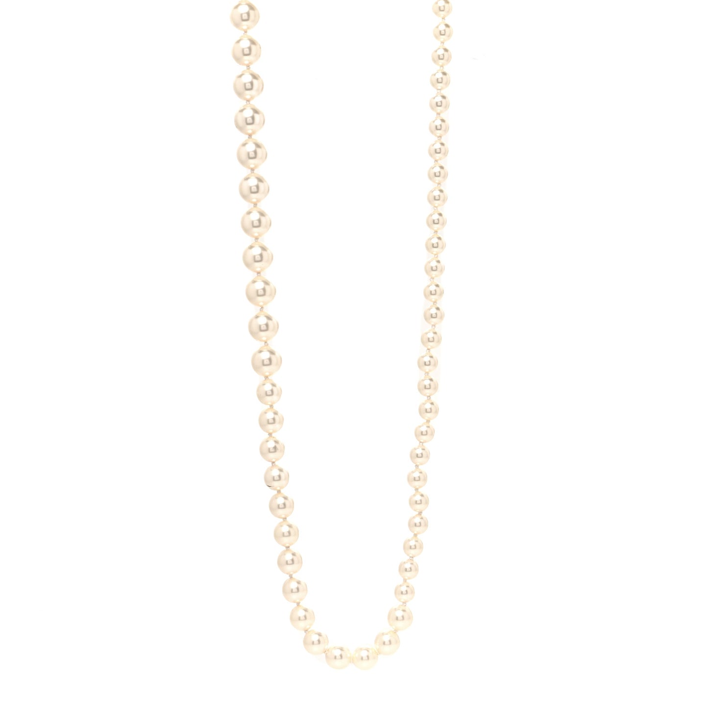Pearl CC Long Necklace Gold