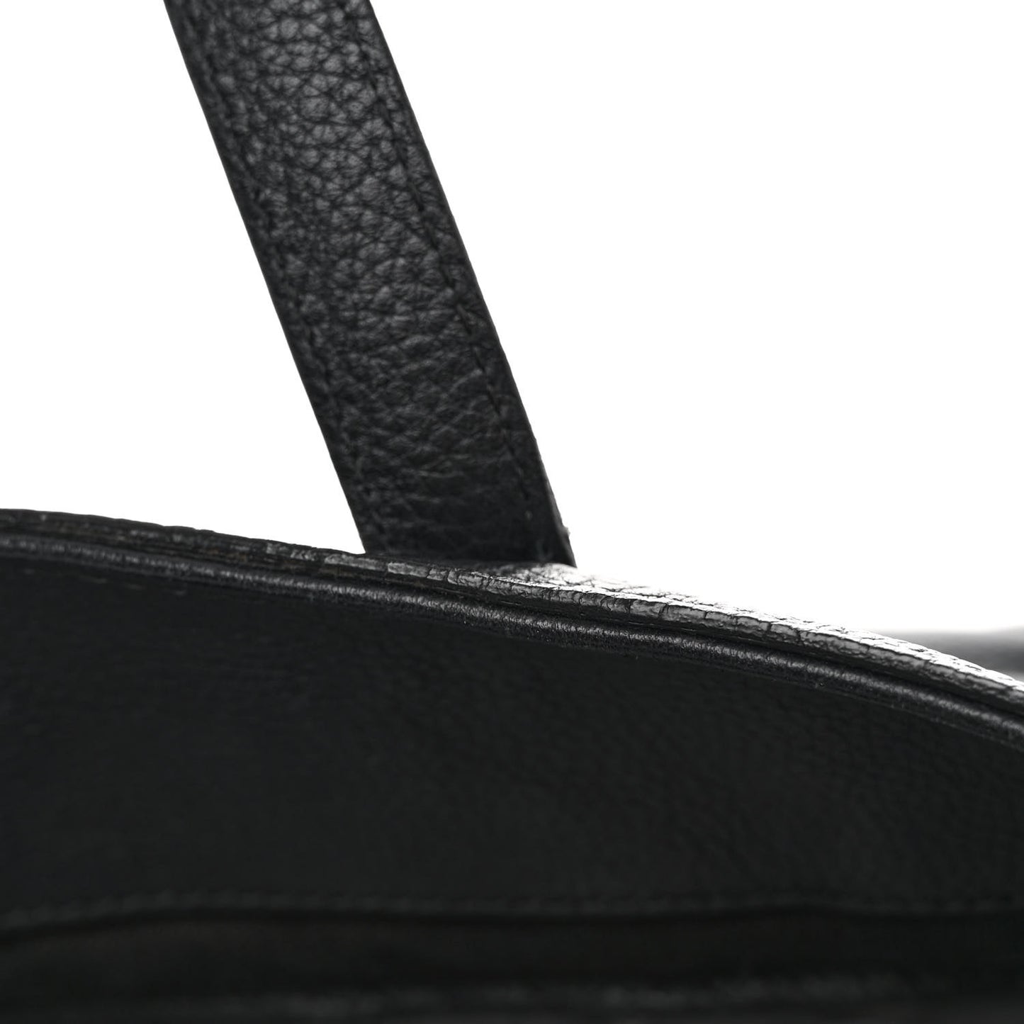 Pebbled Calfskin Skull Padlock Tote Black