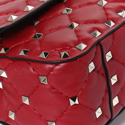 Valentino Garavani Nappa Small Rockstud Spike Shoulder Bag Rosso Valentino 10 of 10