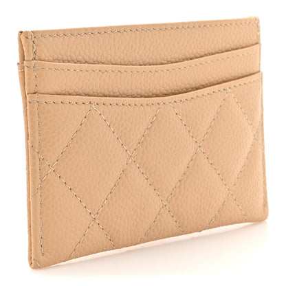 Chanel Caviar Quilted Card Holder Beige 3 of 9