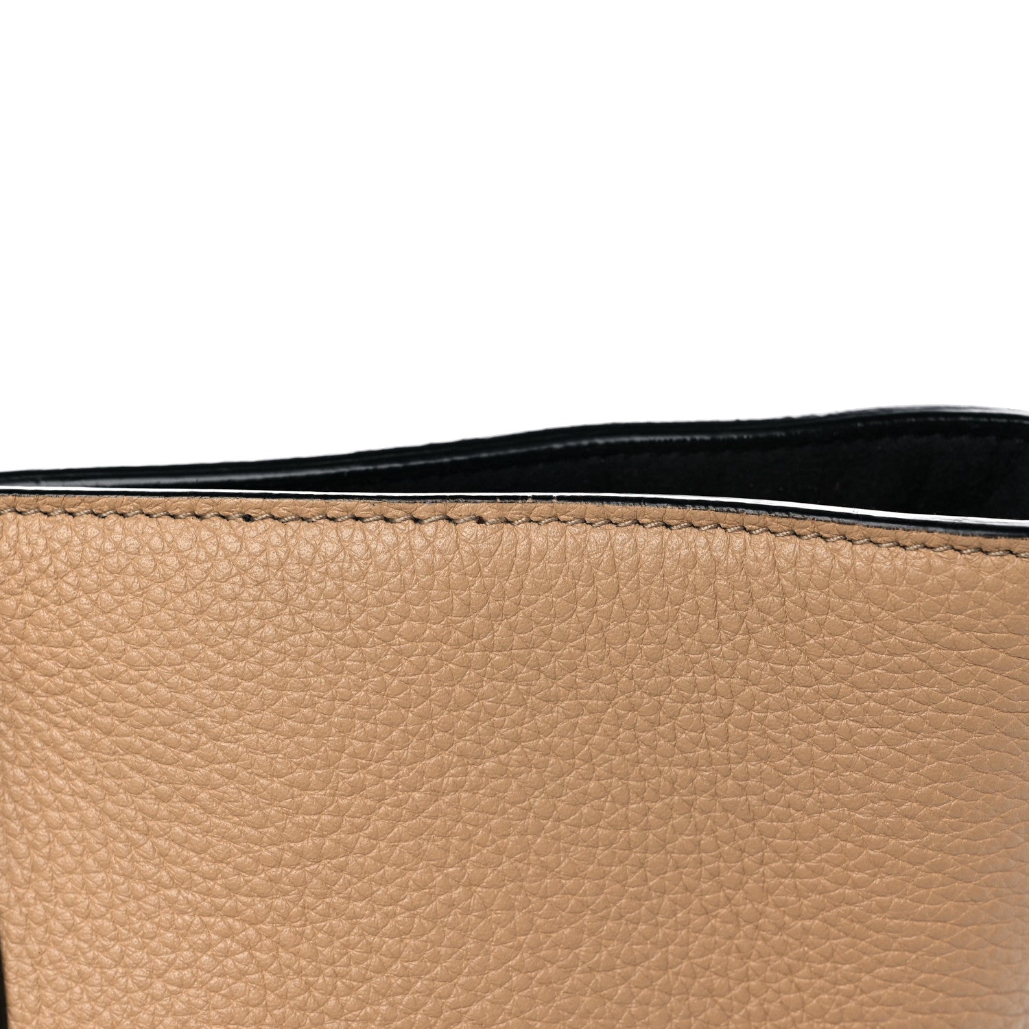 Salvatore Ferragamo Calfskin Tri-Color Studio Tote Dune Bone Black 19 of 20