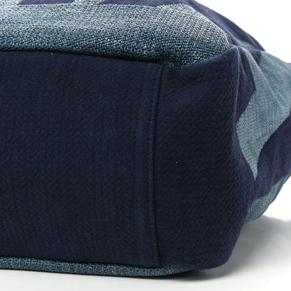 Chanel Canvas Large Shopping Tote Dark Blue 9 of 9