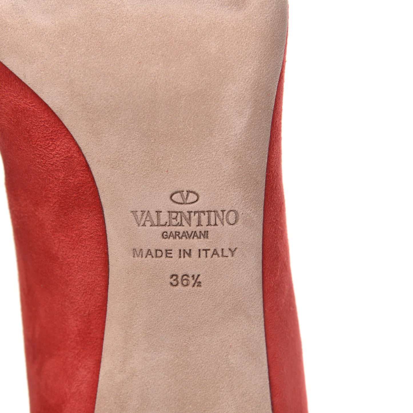 Suede Rockstud Gladiator Lace Up Pumps 36.5 Rosso Valentino