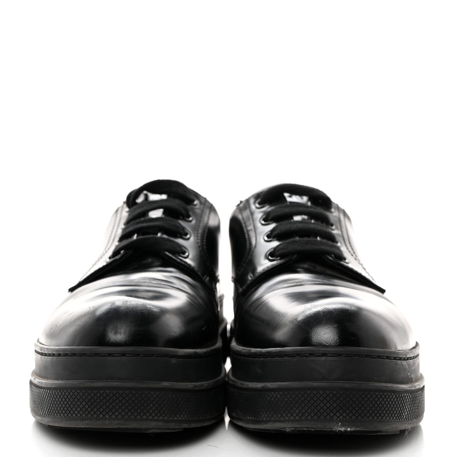 Prada Vitello Soft Low Top Sneakers 40.5 Black 2 of 8