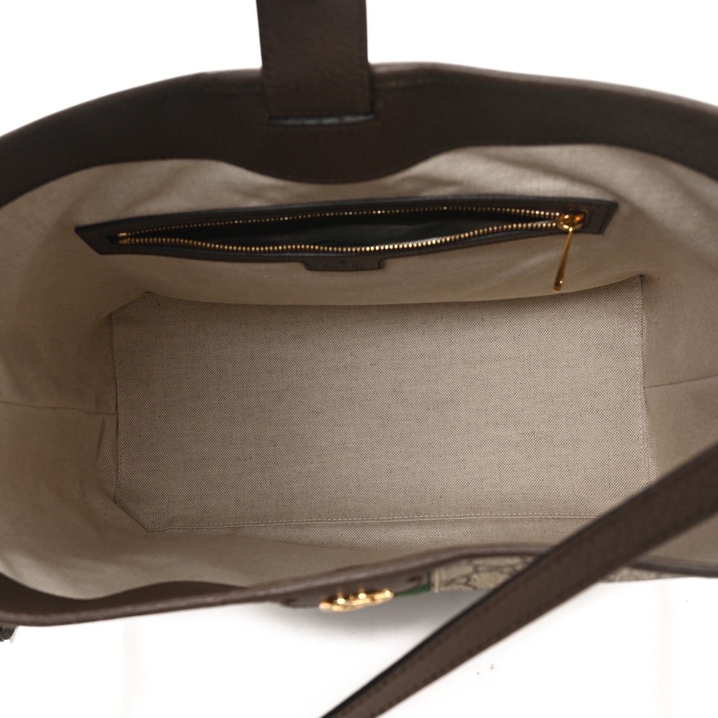 GG Supreme Monogram Textured Dollar Calfskin Web Large Ophidia Bucket Shoulder Bag Beige Ebony New Acero