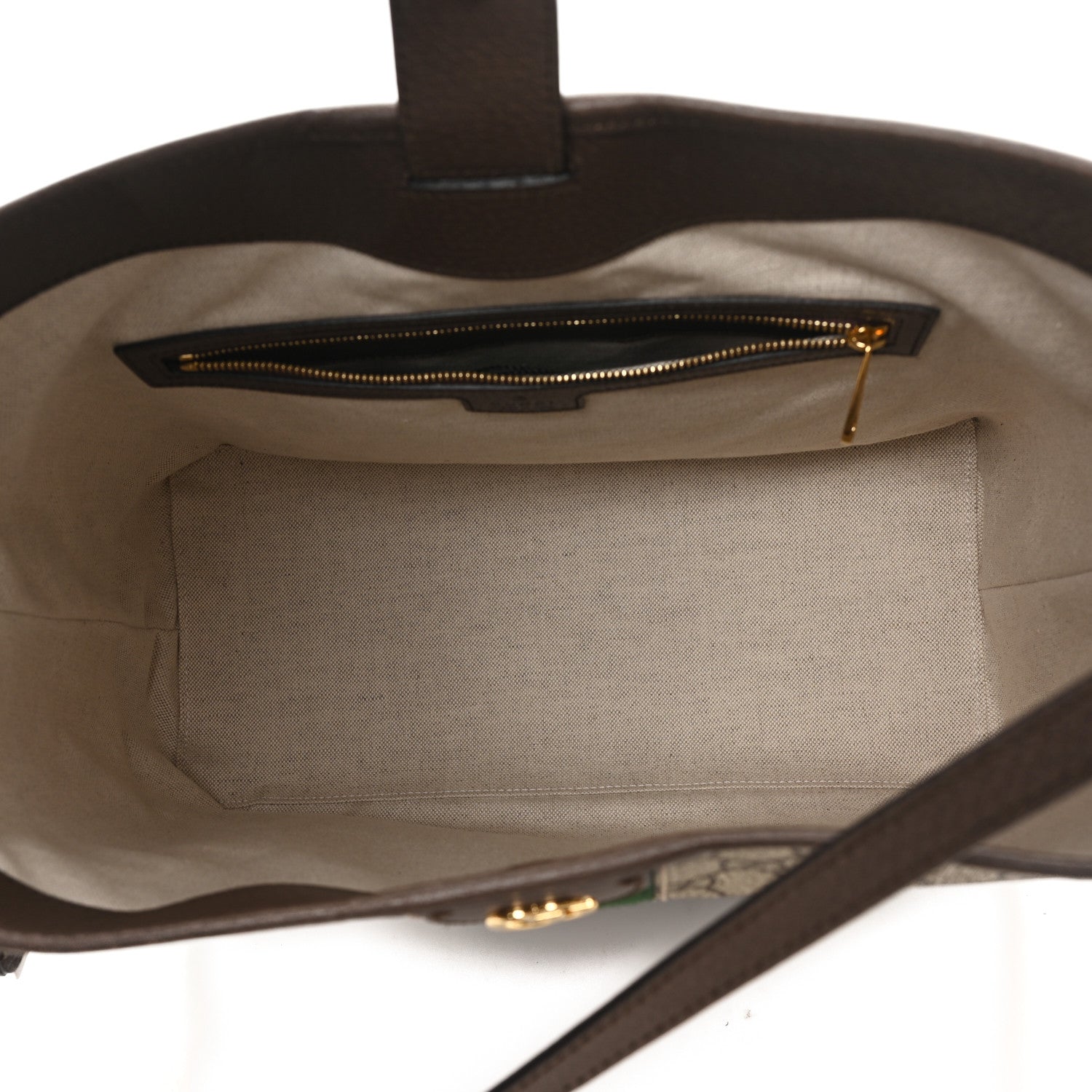 Gucci GG Supreme Monogram Textured Dollar Calfskin Web Large Ophidia Bucket Shoulder Bag Beige Ebony New Acero 5 of 10