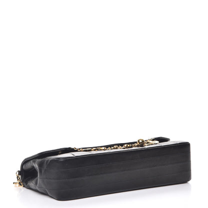 Chanel Lambskin Quilted Crystal Chocolate Bar Charm Flap Black 4 of 8