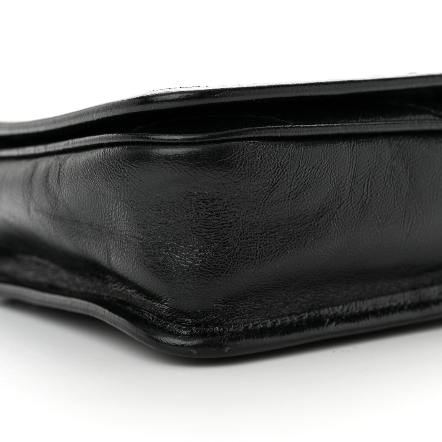 Saint Laurent Crinkled Calfskin Matelasse Monogram Niki Chain Wallet Black 9 of 10