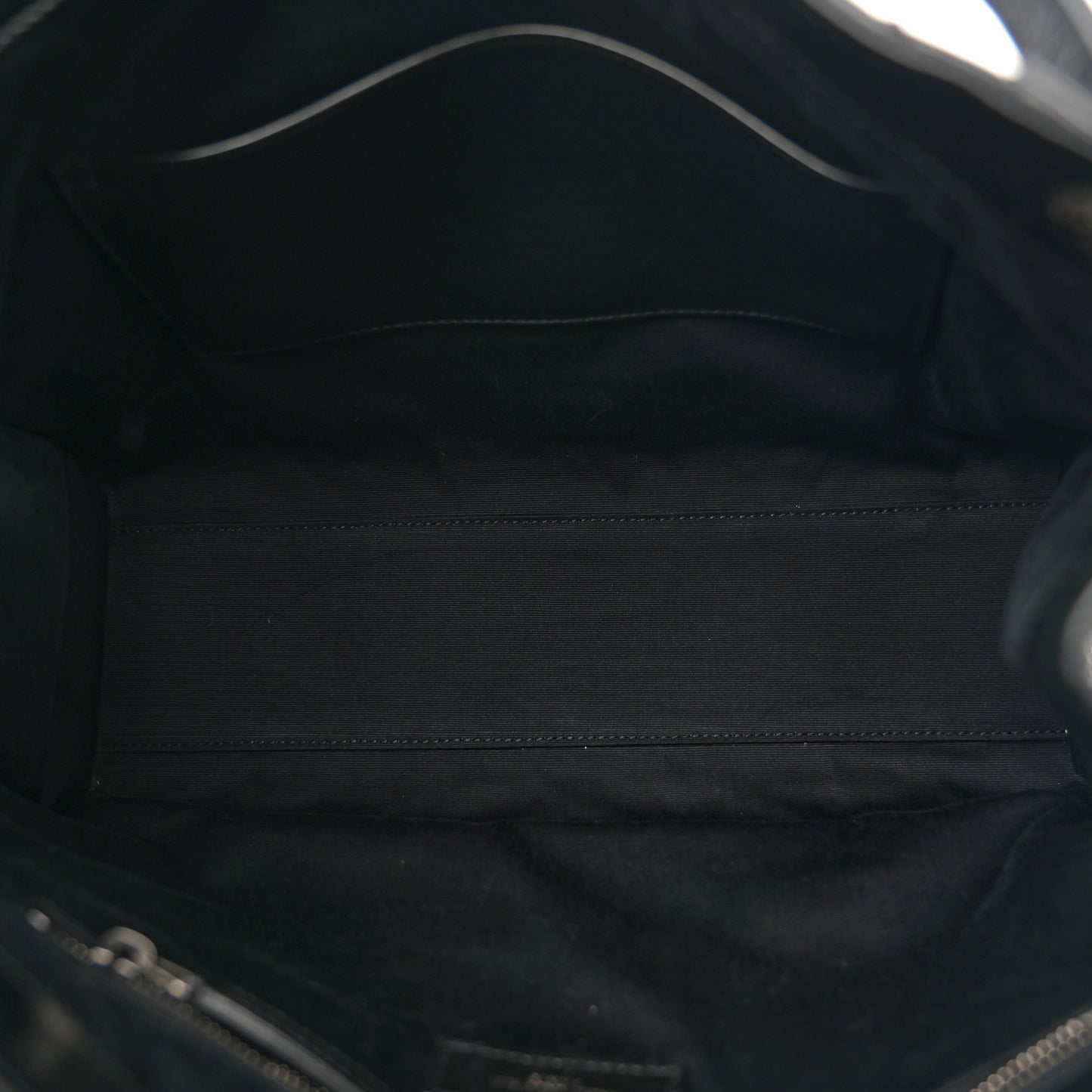 Crinkled Calfskin Matelasse Monogram Medium Niki Shopper Tote Black